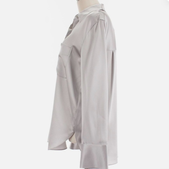 Vince Silk button up shirt gray size XXS - Picture 7 of 16